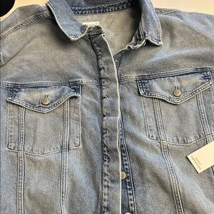 Good American Denim Button-Up Shacket Size 7/8 or 4X